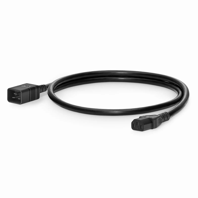SFPS 3ft (0.9m) IEC60320 C20 to IEC60320 C13 14AWG 250V/15A Power Cord, Black