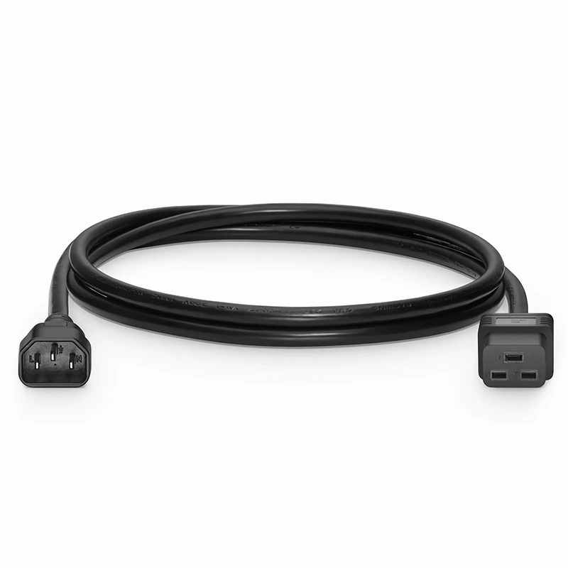 SFPS 4ft (1.2m) IEC60320 C14 to IEC60320 C19 14AWG 250V/15A Power Cord, Black