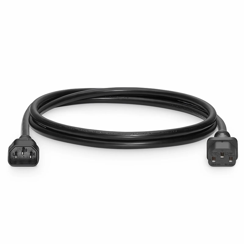 SFPS 6ft (1.8m) IEC60320 C14 to IEC60320 C13 18AWG 250V/10A Power Extension Cord, Black