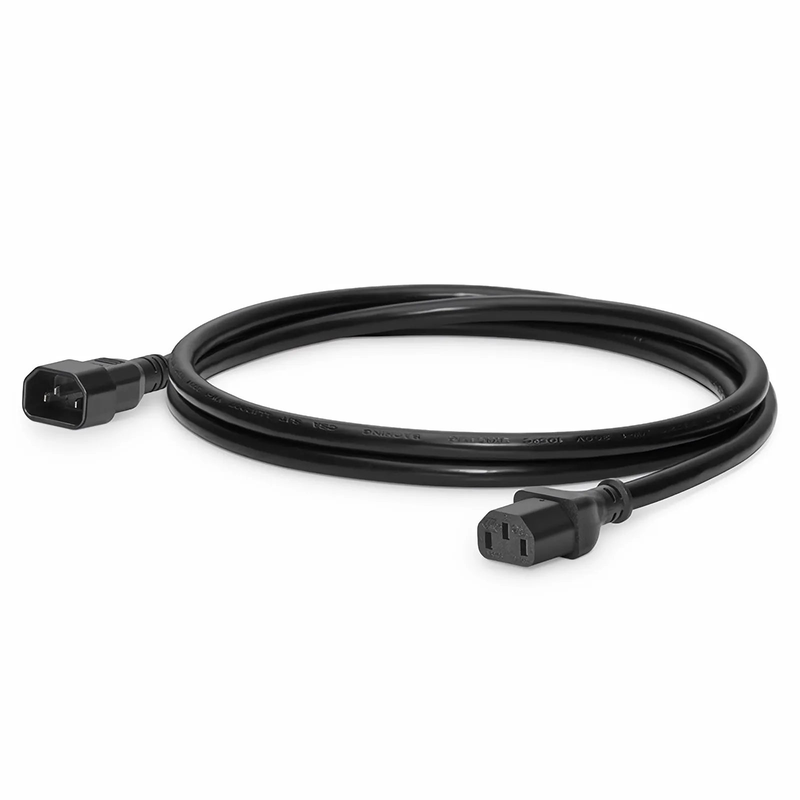 SFPS 6ft (1.8m) IEC60320 C14 to IEC60320 C13 18AWG 250V/10A Power Extension Cord, Black