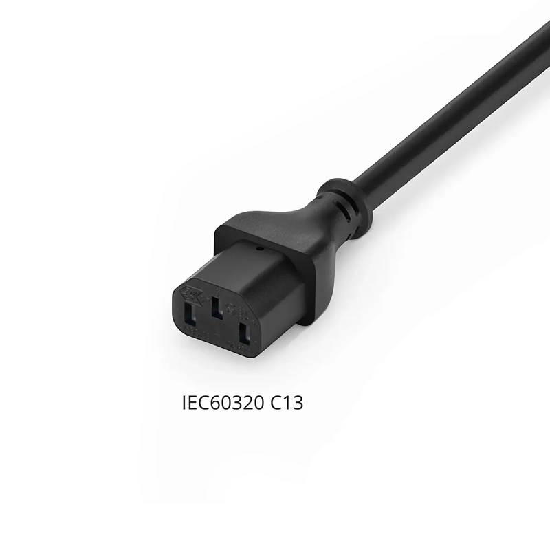 SFPS 6ft (1.8m) IEC60320 C14 to IEC60320 C13 18AWG 250V/10A Power Extension Cord, Black
