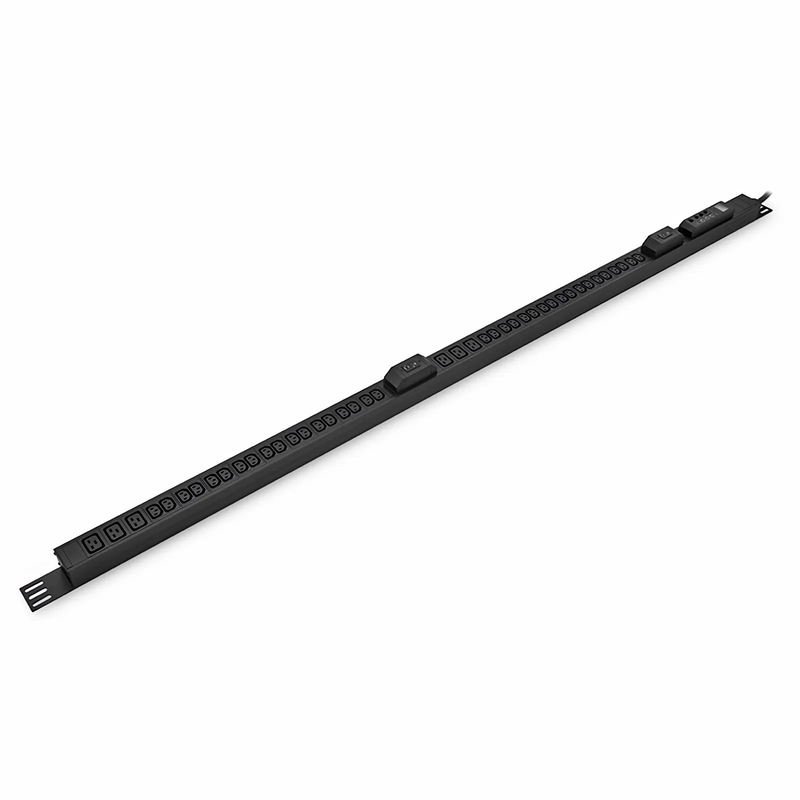 SFPS 7.36kW Single-Phase 32A/230V Monitored Rack PDU, 36 x C13 & 6 x C19 Outlets, IEC 309 32A 2P+E Plug, 10ft Cord, 0U Vertical