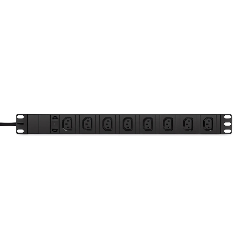 SFPS 1.20kW Single-Phase 10A/120V Basic Rack PDU, 8 x C13 Outlets, IEC320 C14 Plug, 10ft Cord, 1U Rack-Mount