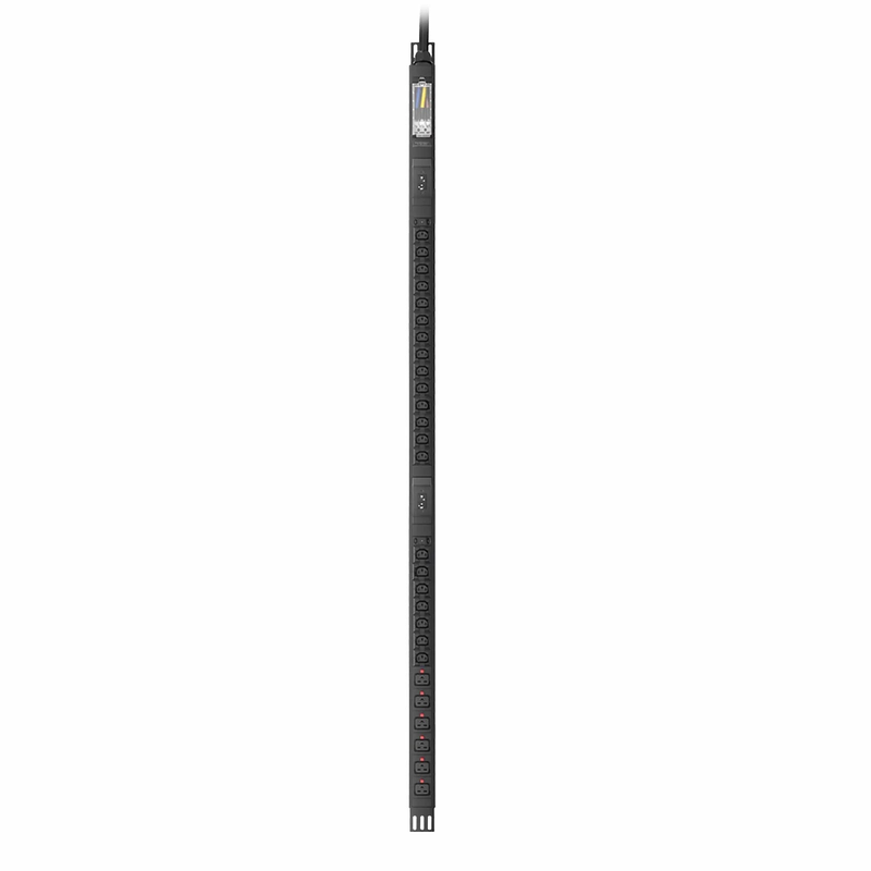 SFPS 14.49kW Single-Phase 63A/230V Basic Rack PDU, 21 x C13 & 6 x C19 Outlets, IEC309 63A 2P + E Plug, 10ft Cord, 0U Vertical