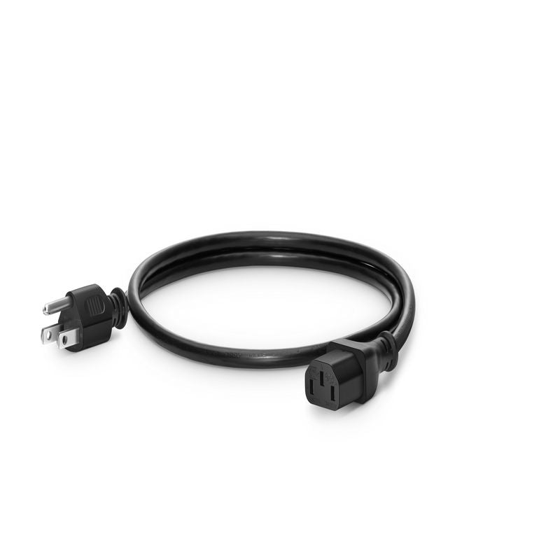 SFPS 1ft (0.3m) NEMA 5-15P to IEC60320 C13 18AWG 125V/10A Power Cord, Black