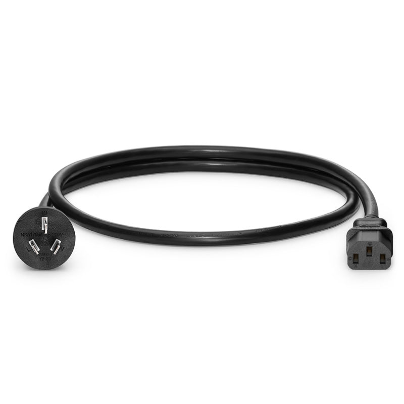 SFPS 4ft (1.2m) AS/NZS 3112 Australia to IEC60320 C13 3 x 1.0mmA² 250V/10A Power Cord, Black