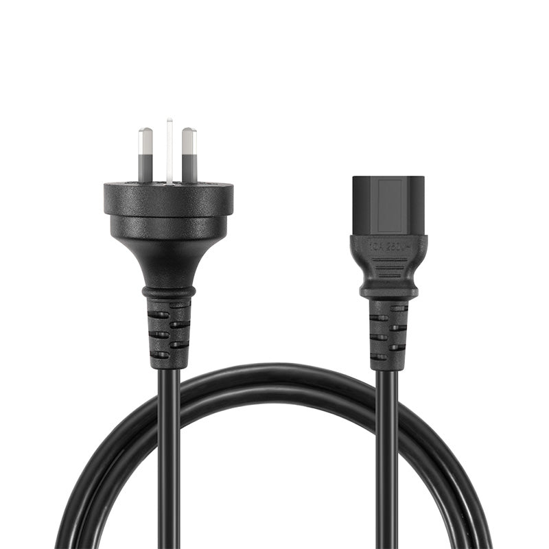 SFPS 4ft (1.2m) AS/NZS 3112 Australia to IEC60320 C13 3 x 1.0mmA² 250V/10A Power Cord, Black