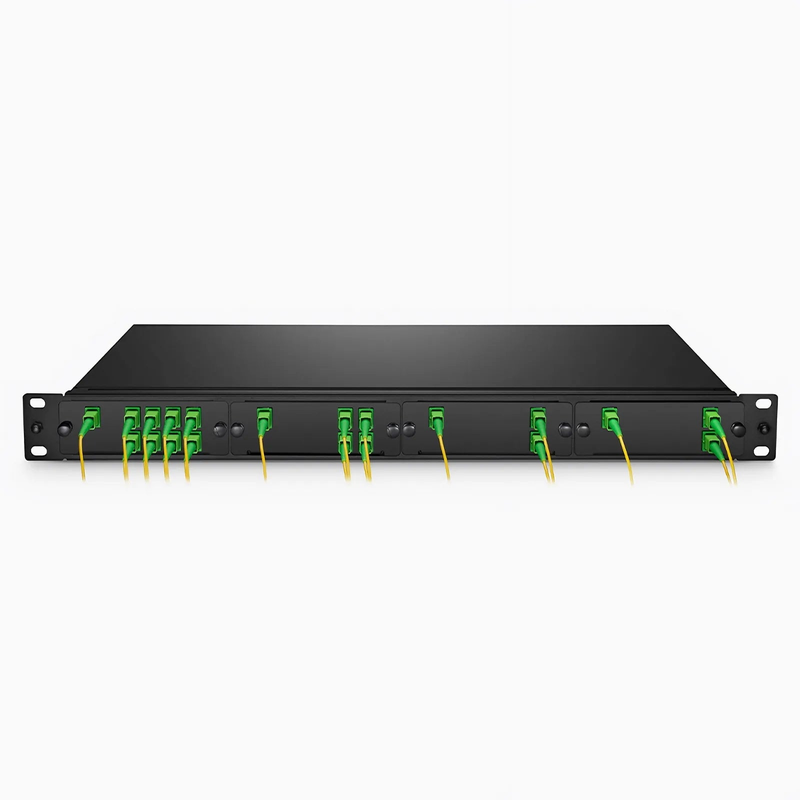 SFPS 1 x 4 PLC Fiber Splitter, Standard FHD Cassette SC/APC, Singlemode, for Optical LAN