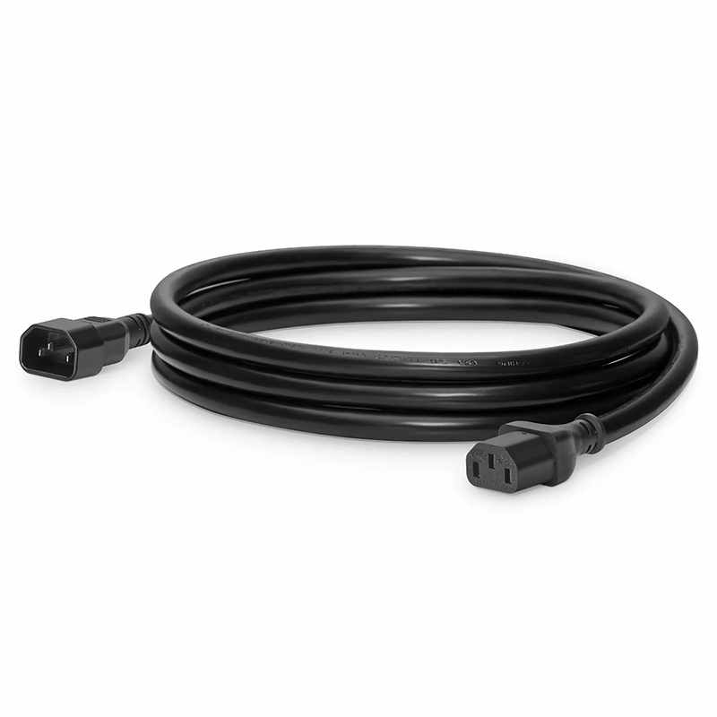 SFPS 10ft (3m) IEC60320 C14 to IEC60320 C13 17AWG 250V/10A Power Extension Cord, Black