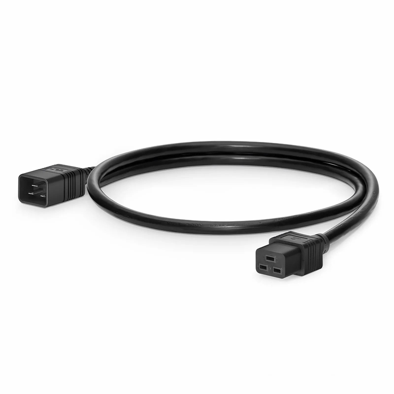 SFPS 3ft (0.9m) IEC60320 C20 to IEC60320 C19 14AWG 250V/16A Power Extension Cord, Black