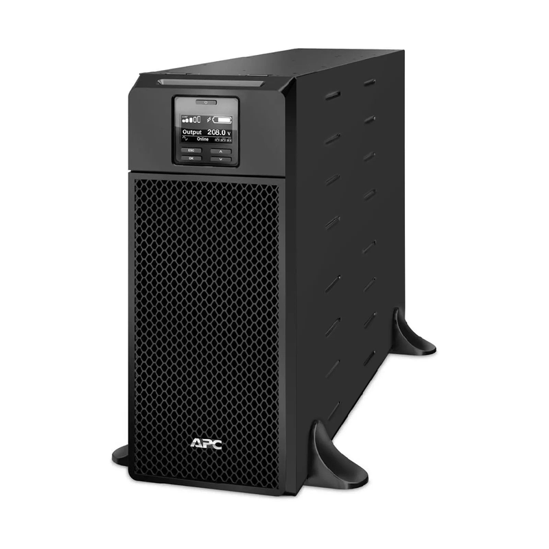 SFPS APC Smart-UPS On-line, 6kVA/6kW, 208V, 2 x L6-20R & 3 x L6-30R NEMA Outlets, Network Card & SmartSlot, 2 Replaceable Battery Modules Included, Rack 4U/Tower Convertible