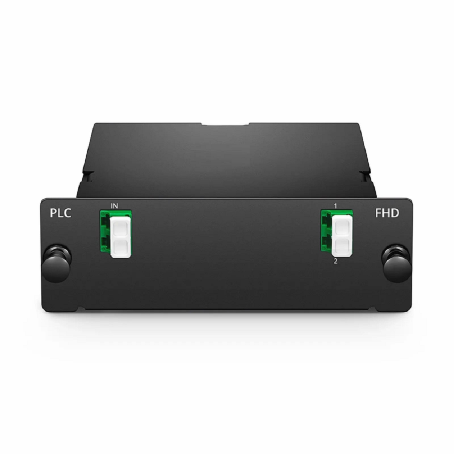SFPS 1 x 2 PLC Fiber Splitter, Standard FHD Cassette LC/APC, Singlemode, for Optical LAN
