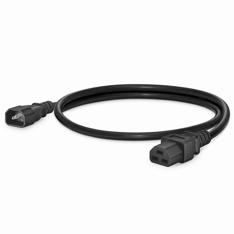 SFPS 3ft (0.9m) IEC60320 C14 to IEC60320 C21 Heavy-Duty 14AWG 250V/15A Power Cord, Black