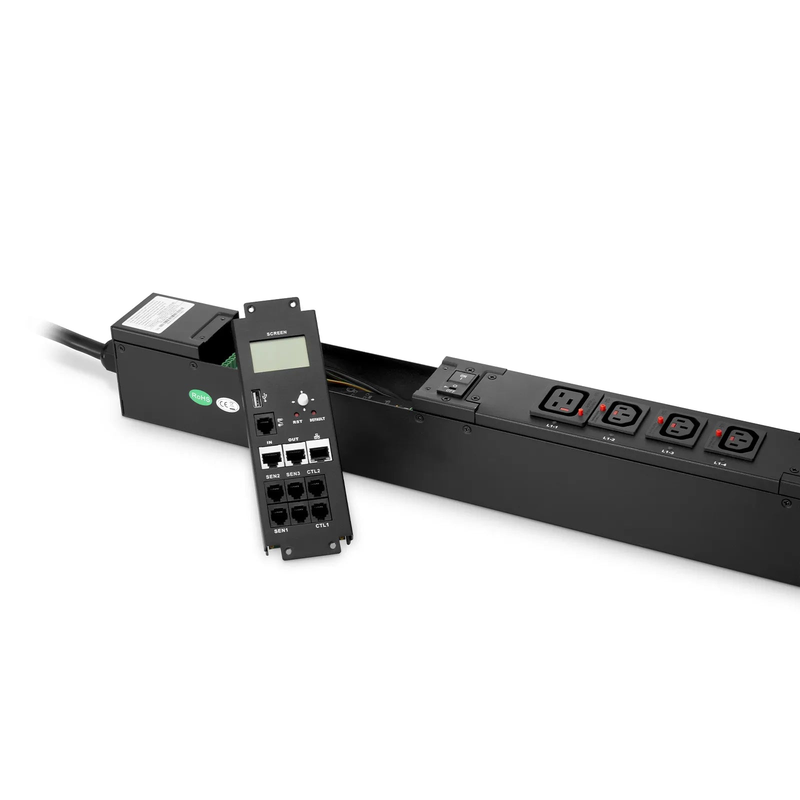 SFPS 7.20kW Single-Phase 30A/240V Switched Rack PDU, 21 x C13 & 3 x C19 Outlets, NEMA L6-30P Plug, 10ft Cord, 0U Vertical