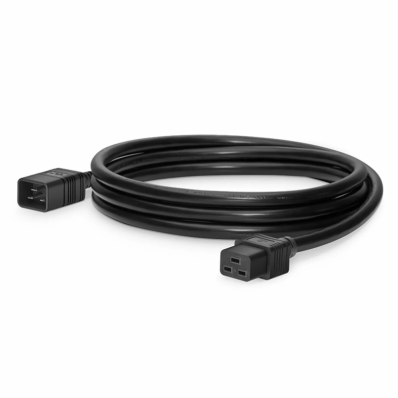 SFPS 10ft (3m) IEC60320 C20 to IEC60320 C19 12AWG 250V/20A Power Extension Cord, Black