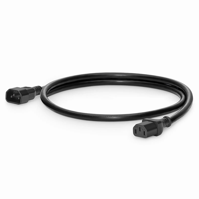 SFPS 3ft (0.9m) IEC60320 C14 to IEC60320 C13 16AWG 250V/13A Power Extension Cord, Black