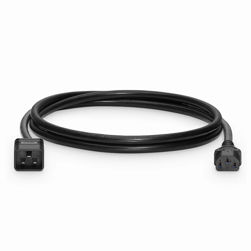 SFPS 6ft (1.8m) IEC60320 C20 to IEC60320 C13 14AWG 250V/15A Power Cord, Black