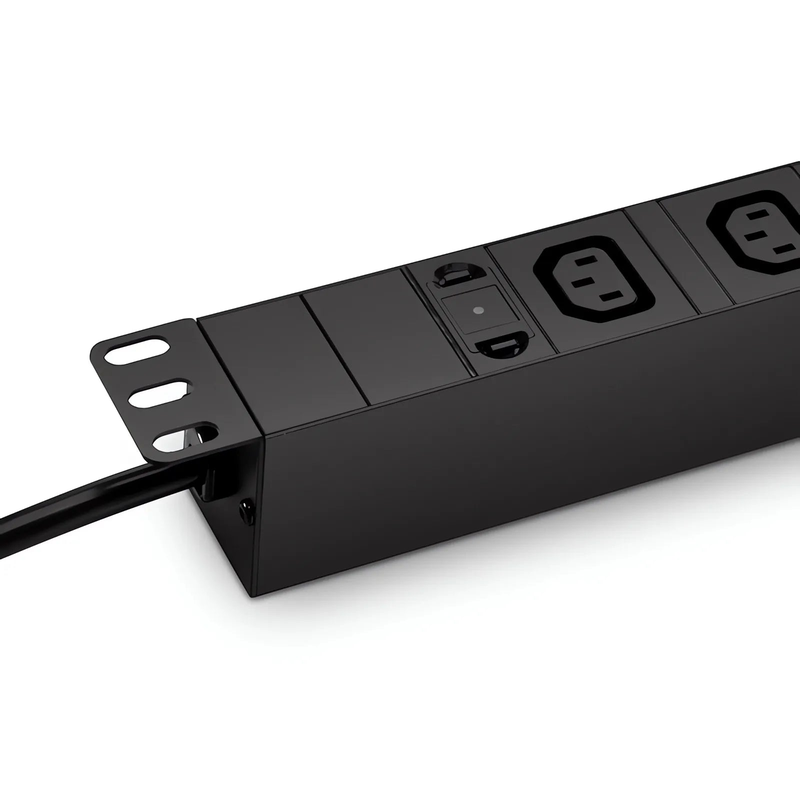 SFPS 1.20kW Single-Phase 10A/120V Basic Rack PDU, 8 x C13 Outlets, IEC320 C14 Plug, 10ft Cord, 1U Rack-Mount