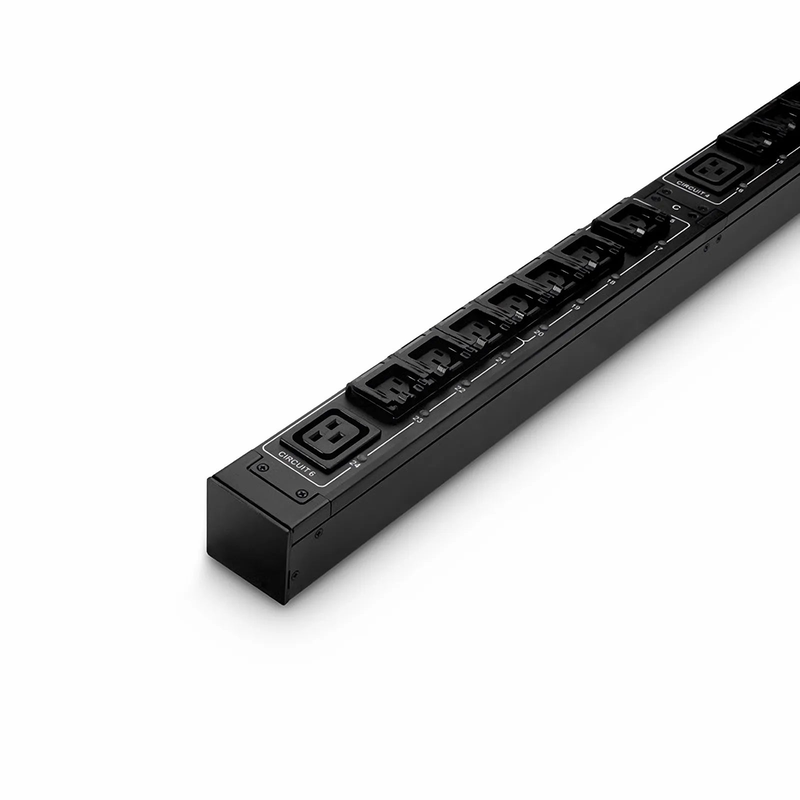 SFPS 6.24kW Single-Phase 30A/208V Switched Rack PDU, 21 x C13 & 3 x C19 Outlets, NEMA L6-30P Plug, 10ft Cord, 0U Vertical