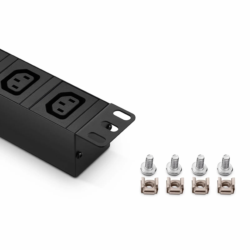 SFPS 1.20kW Single-Phase 10A/120V Basic Rack PDU, 8 x C13 Outlets, IEC320 C14 Plug, 10ft Cord, 1U Rack-Mount