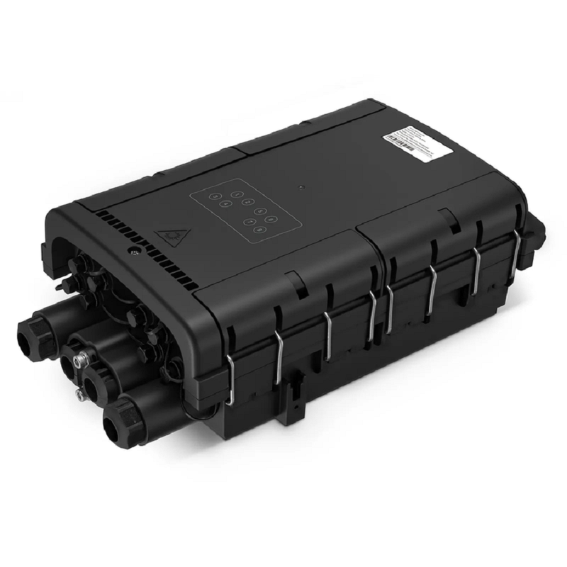 SFPS Fully Pre-Terminated Fiber Distribution Hub Box for Quick ODN, 1 Uncut Port, 2 Branch Ports and 8 SC/APC Hardened Adapters, Mechanical Seal, Supports 1:2/1:4/1:8 Mini Splitters, PP+GF, IP68, Wall/Pole/Aerial Mount, Indoor/Outdoor