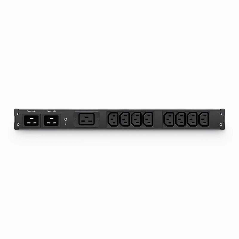SFPS APCA® NetShelter Rack Automatic Transfer Switch, 1U, 16A, 230V, 2 C20 IN, 8 C13, 1 C19 OUT