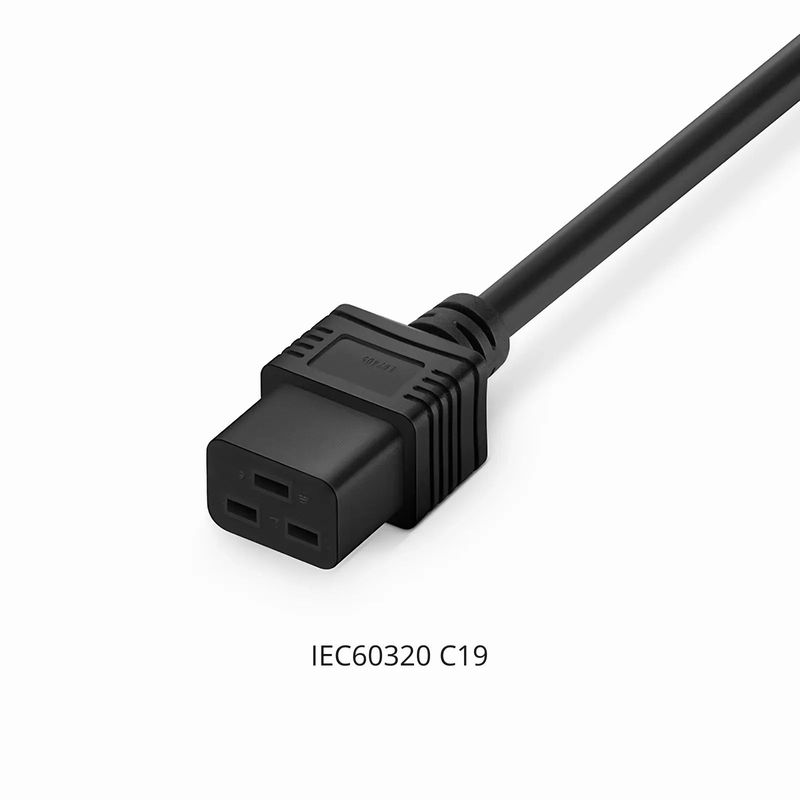 SFPS 3ft (0.9m) IEC60320 C14 to IEC60320 C19 14AWG 250V/15A Power Cord, Black