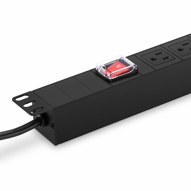 SFPS 1.88kW Single-Phase 15A/125V Basic Rack PDU, 8 x NEMA 5-15R Outlets, NEMA 5-15P Plug, 6.6ft Cord, 1U Rack-Mount