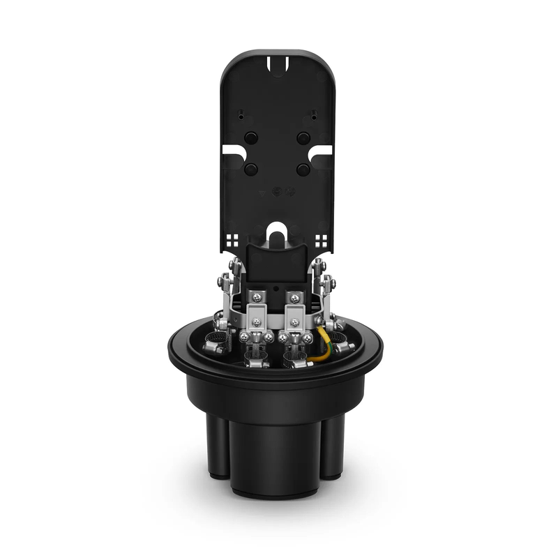 SFPS 72 Fibers 1In-4Out Dome Fiber Optic Splice Closure, Mechanical Seal and Heat Shrink Seal, with 1 Pre-installed Splice Tray