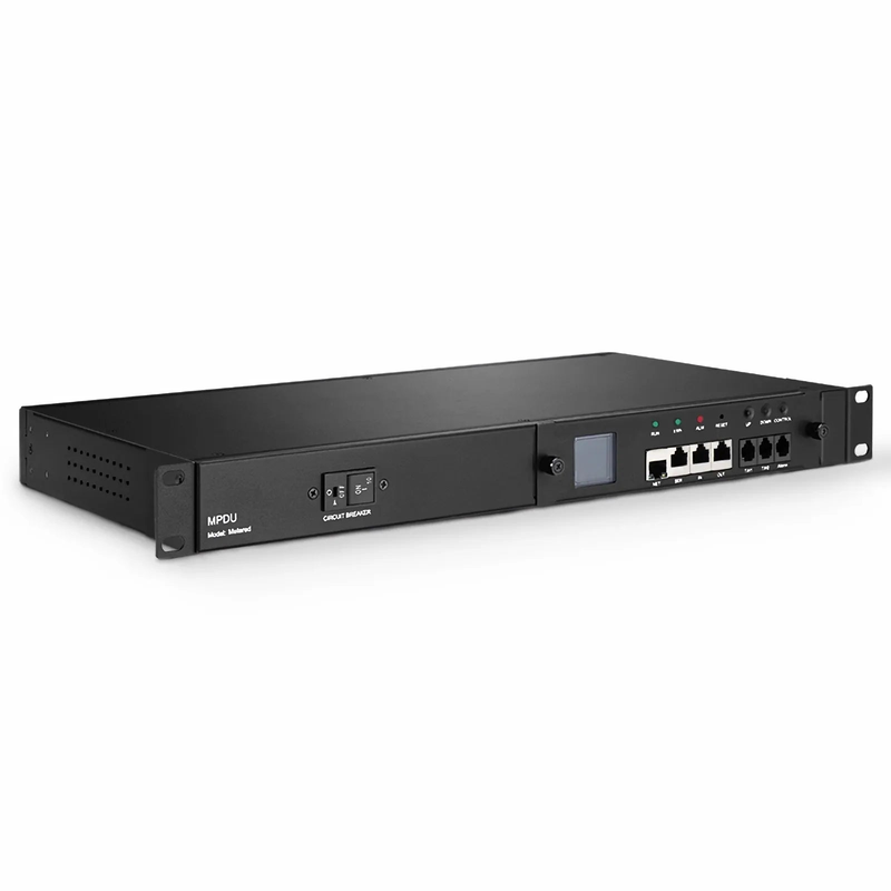 SFPS 1.20kW Single-Phase 10A/120V Monitored Rack PDU, 8 x C13 Outlets, IEC320 C14 Plug, 6.6ft Cord, 1U Rack-Mount