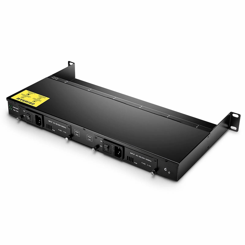 SFPS 12 10/100M and 10/100/1000M Mini Media Converter Chassis, 1U Rack Mount, Dual Power AC 220V