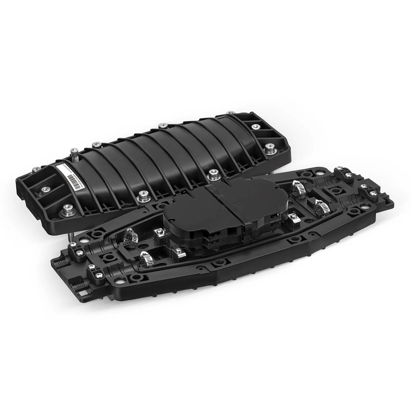 SFPS 48 Fibers 2In-2Out In-Line Fiber Optic Splice Closure, Mechanical Seal, with 1 Pre-installed Fusion Splice Tray