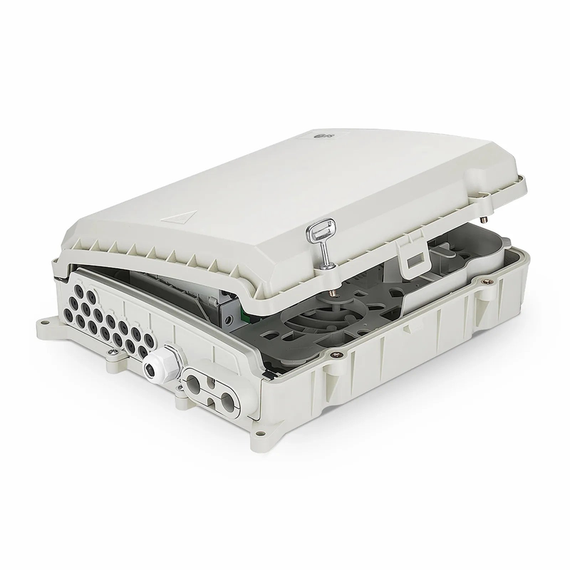 SFPS 16 Fibers Optic Distribution Box, SC/A, Plastic, Wall/Pole Mount, Indoor and Outdoor