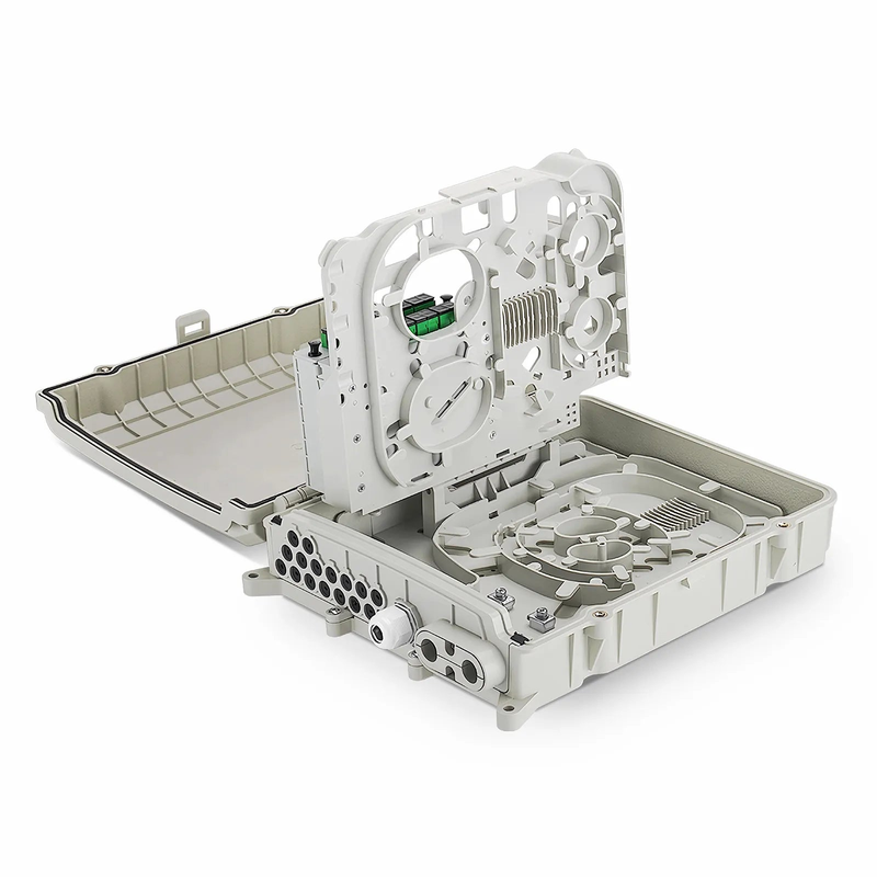 SFPS 16 Fibers Optic Distribution Box, SC/A, Plastic, Wall/Pole Mount, Indoor and Outdoor