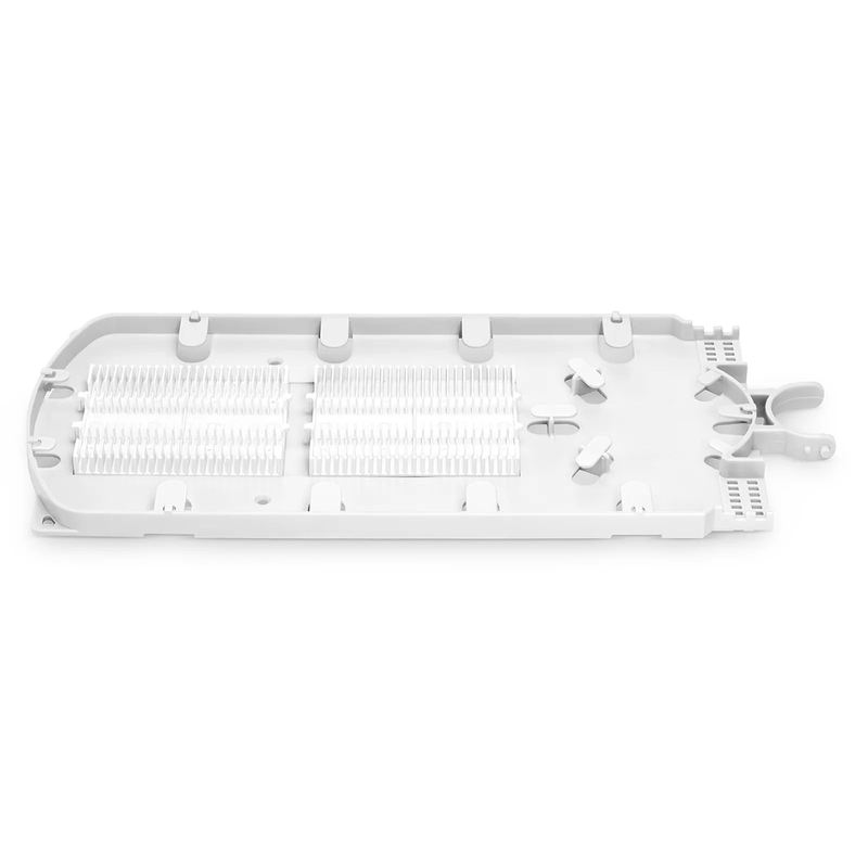 SFPS 48 Fibers Fusion Splice Tray for Heat-Shrink Fusion Splices, 0.47" x 5.51" x 12.87", Suitable for FS-S074-1O6R-6-48F
