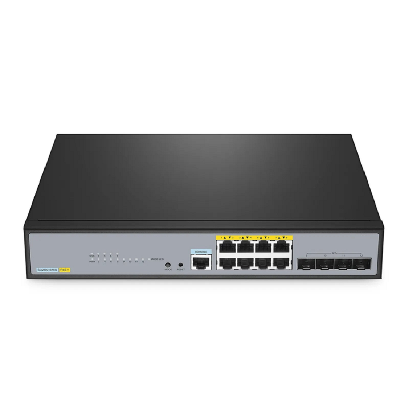 SFPS Mini Unmanaged 1x 100M/1G/2.5G/5G/10GBase-T RJ45 to 1x 10GBase-X SFP+ 10Gigabit Ethernet Media Converter, European Plug Standard