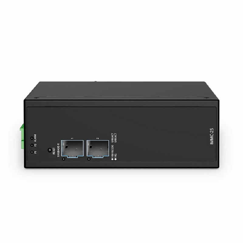 SFPS Industrial Managed 2x 100M/1G/2.5G/10GBase-X SFP+ 10Gigabit Fiber Media Converter