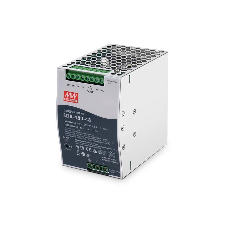 SFPS 480W 48VDC Slim DIN Rail High-Performance Industrial Power Supply with PFC Function
