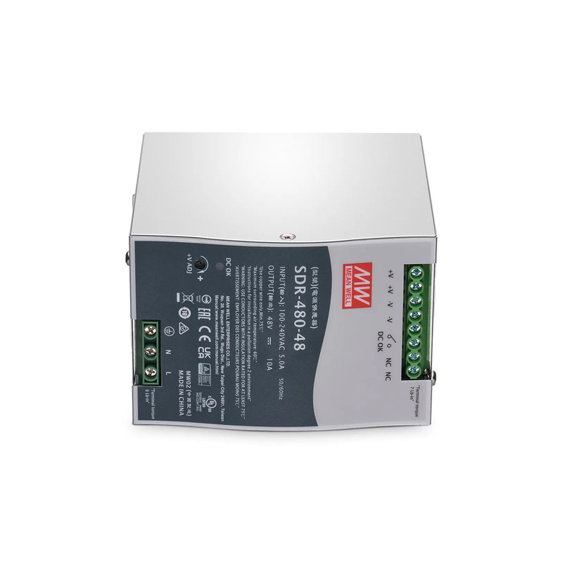 SFPS 480W 48VDC Slim DIN Rail High-Performance Industrial Power Supply with PFC Function