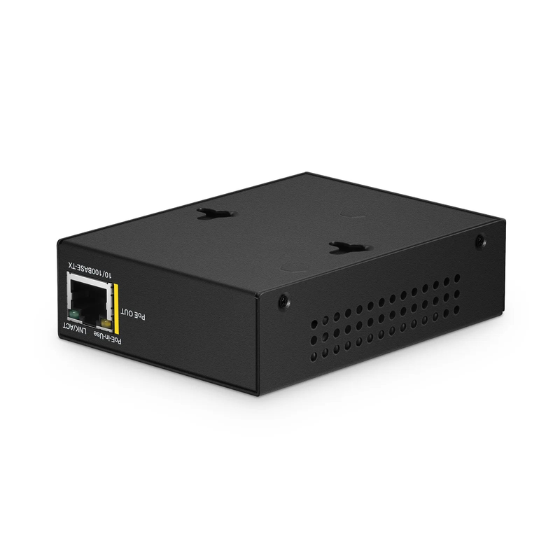 SFPS IES1101W-2PD, 1-Port 10/100M Fast Ethernet Long Reach PoE over Coaxial Extender, 1 x BNC Female Input to 1 x PoE+ Output, -20 to 70A°C Operating Temperature