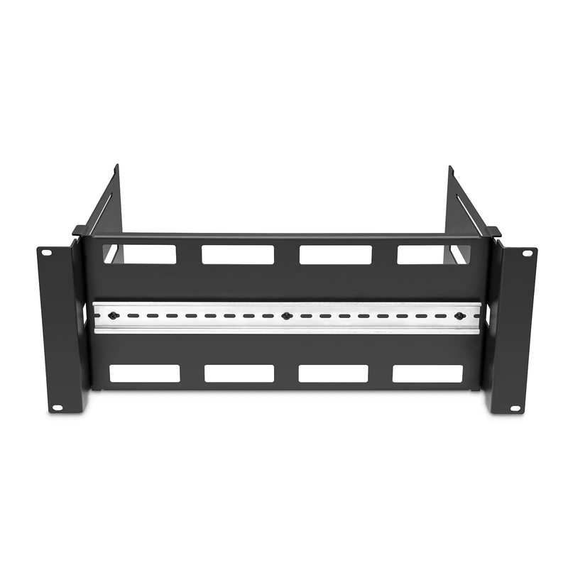 SFPS Adjustable DIN Rail Bracket for EIA 19" Mount, 4U, Black