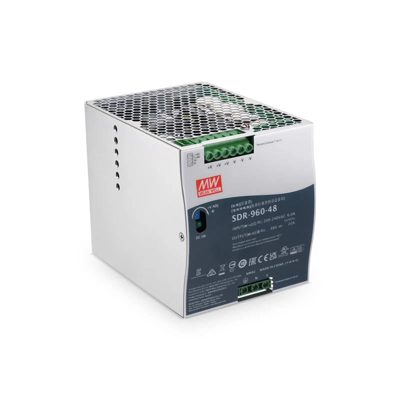 SFPS 960W 48VDC Slim DIN Rail High-Performance Industrial Power Supply with PFC Function