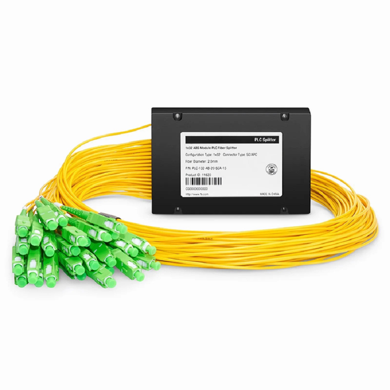 SFPS 1 x 32 PLC Fiber Splitter, Splice/Pigtailed ABS Module, 2.0mm, SC/APC, Singlemode