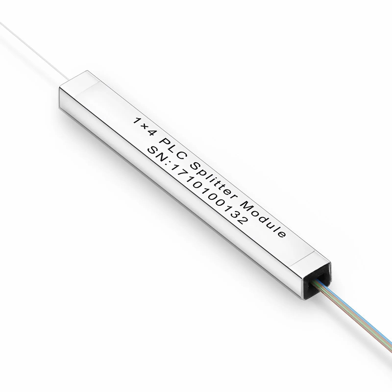 SFPS 1 x 4 PLC Fiber Splitter, Steel Tube, Bare Fiber 250m, No Connector, Singlemode