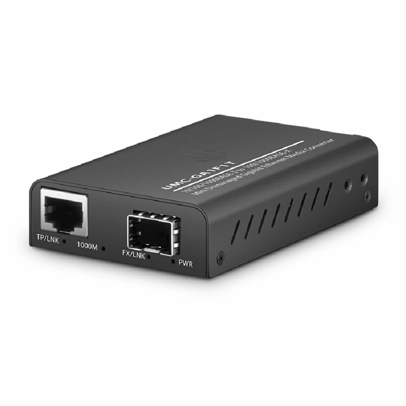 SFPS Mini Unmanaged 1x 100M/1G/2.5G/5G/10GBase-T RJ45 to 1x 10GBase-X SFP+ 10Gigabit Ethernet Media Converter, European Plug Standard