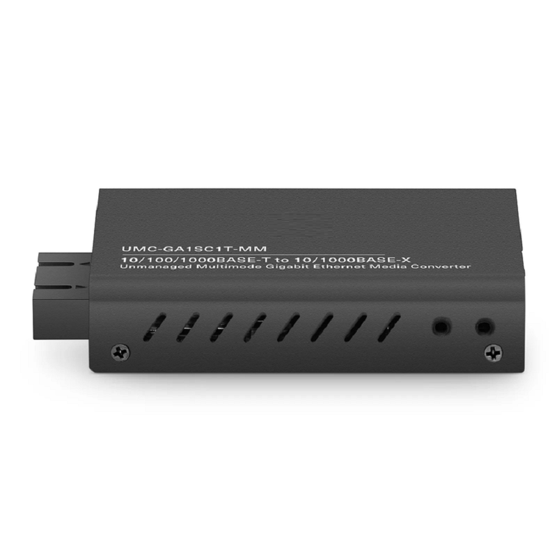 SFPS Mini Unmanaged 1x 10/100/1000Base-T RJ45 to 1x 100/1000Base-X Multimode SC 850nm 220/550m Gigabit Ethernet Media Converter, European Plug Standard