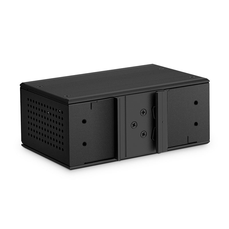 SFPS Industrial Unmanaged 2x 10/100/1000Base-T RJ45 to 2x 100/1000Base-X SFP Gigabit PoE++ Ethernet Media Converter