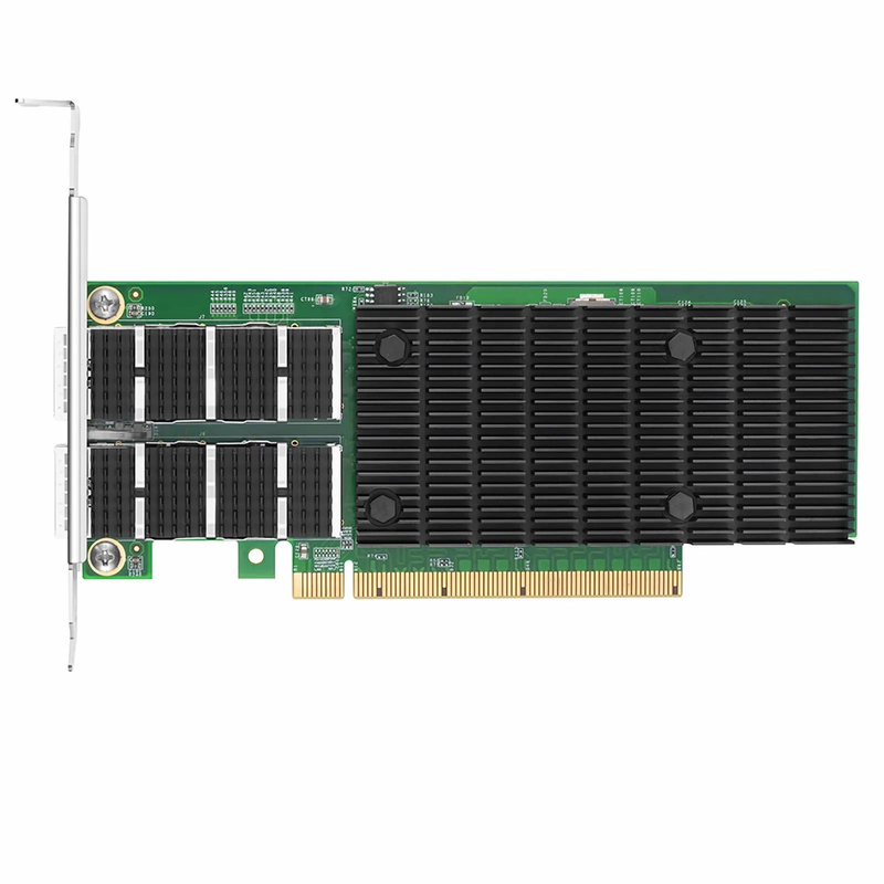 SFPS Intel E810-CAM2 Based Ethernet Network Interface Card, 100G Dual-Port QSFP28, PCIe 4.0 x 16, Comparable to Intel E810-CQDA2, Full Height&Low Profile