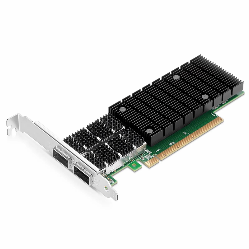 SFPS Intel E810-CAM2 Based Ethernet Network Interface Card, 100G Dual-Port QSFP28, PCIe 4.0 x 16, Comparable to Intel E810-CQDA2, Full Height&Low Profile