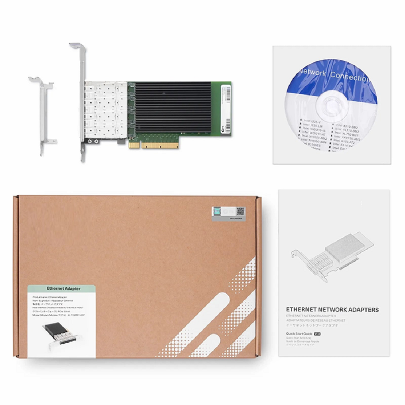 SFPS Intel E810-CAM2 Based Ethernet Network Interface Card, 100G Dual-Port QSFP28, PCIe 4.0 x 16, Comparable to Intel E810-CQDA2, Full Height&Low Profile